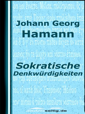 cover image of Sokratische Denkwürdigkeiten